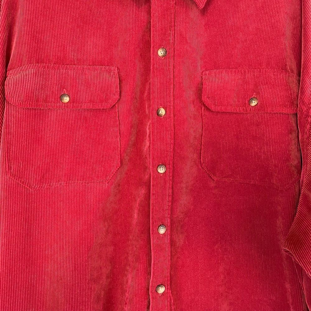 Vintage Stag Hill by Haband Corduroy Tan Shacket Button Down Shirt Size 4X - Picture 2 of 4